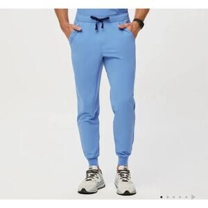 Figs M Ciel Blue Tansen Jogger Scrub Pants Cargo Nurse Dr. Vet Surgeon Work Wear
